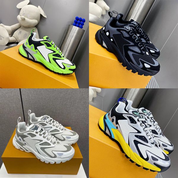casual shoes designer sneakers men's runner tatic shoes mesh textile suede sneaker comfortable leather shoe, Black